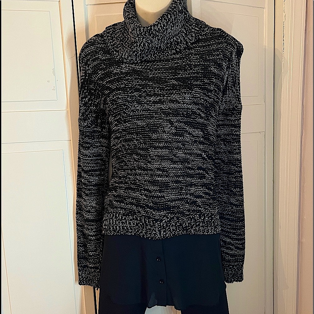 Aqua | double layer turtleneck